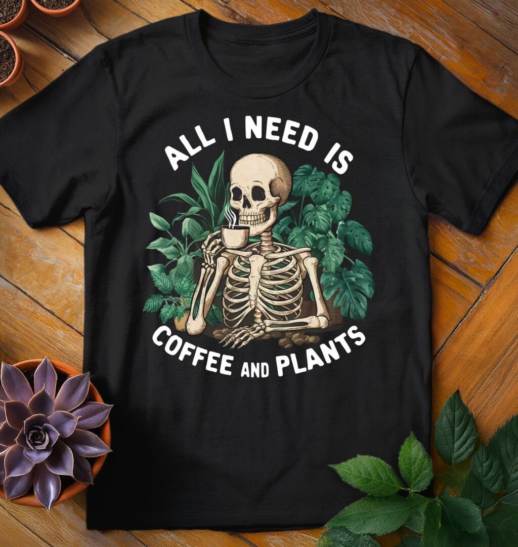 Alternative view of All I Need is Coffee and Plants Tee