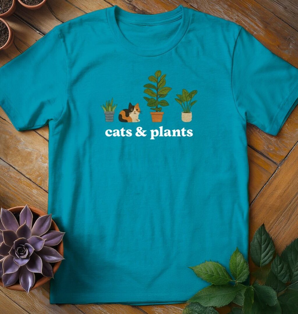 Alternative view of Cats & Plants Icons Tee