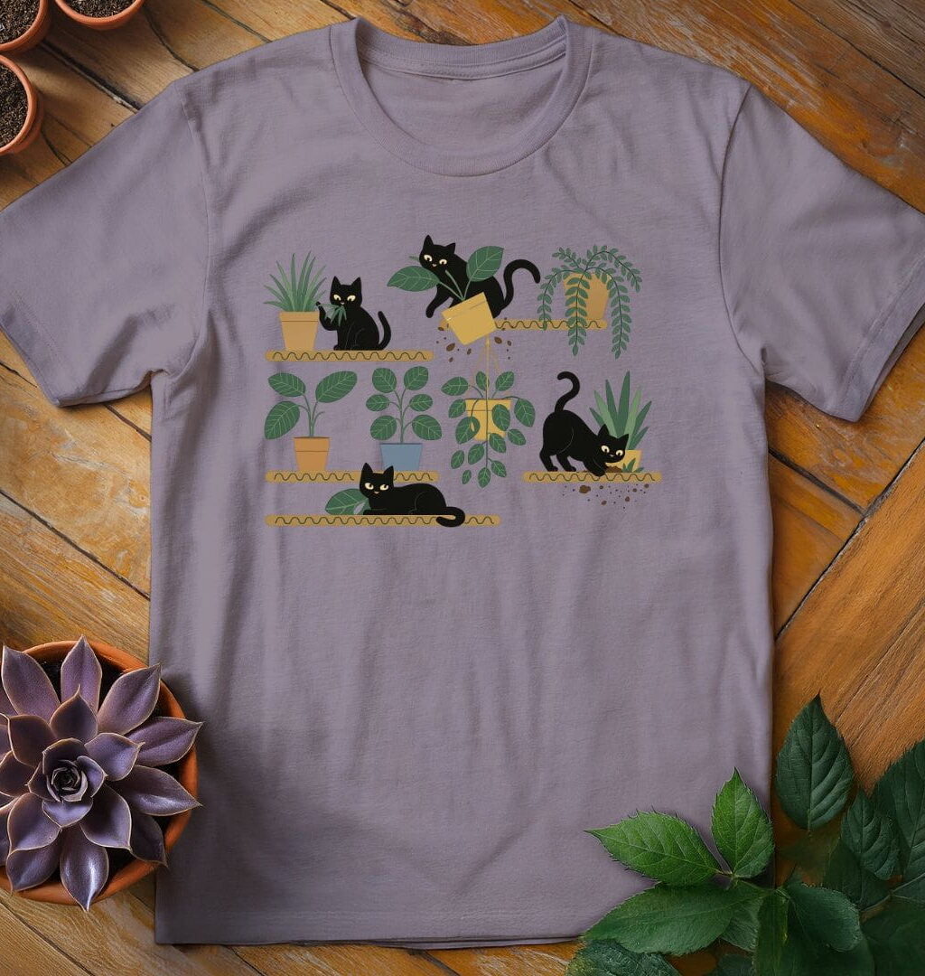 Cats & Plants Shelves Tee
