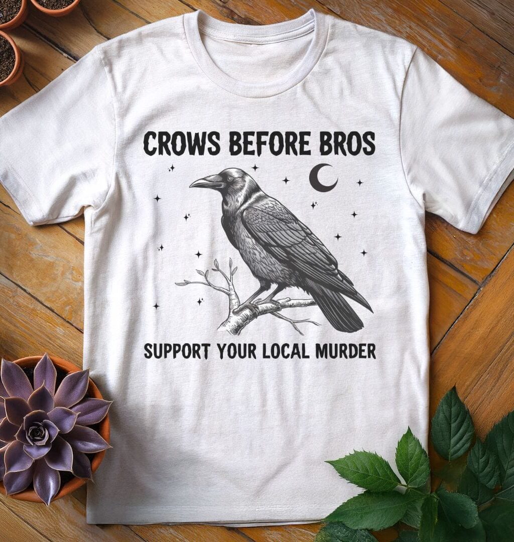 Alternative view of Crows Before Bros Tee