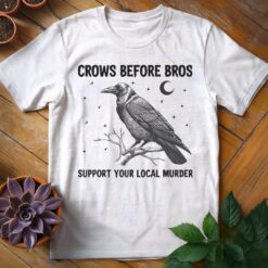 Alternative view of Crows Before Bros Tee