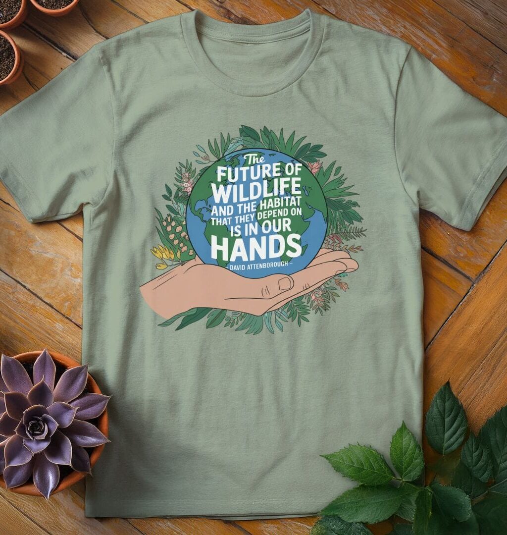 Alternative view of David Attenborough Quote Tee