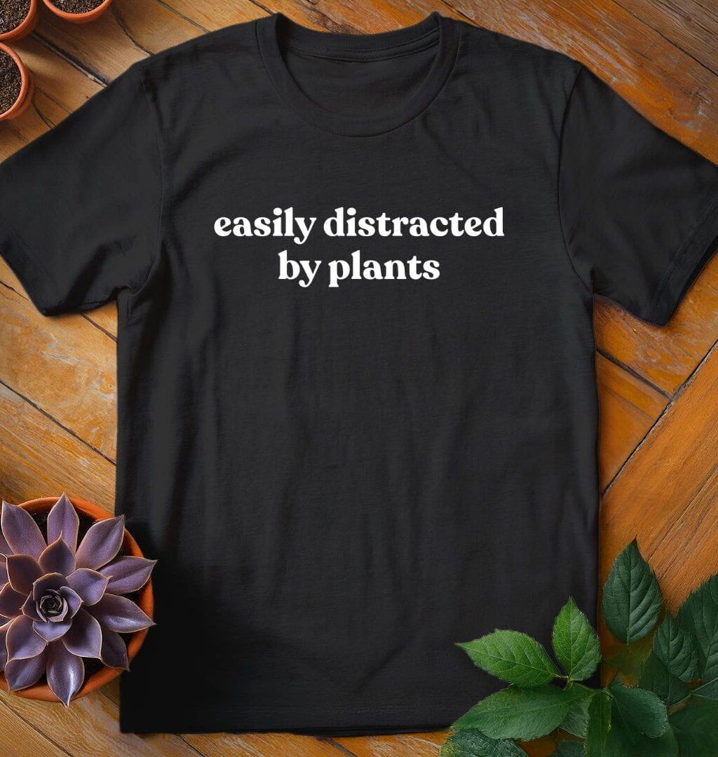 Alternative view of Easily Distracted By Plants Tee
