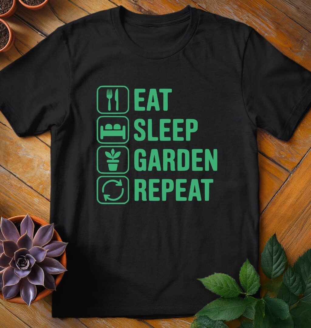 Alternative view of Eat. Sleep. Garden. Repeat. Tee