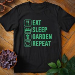Alternative view of Eat. Sleep. Garden. Repeat. Tee
