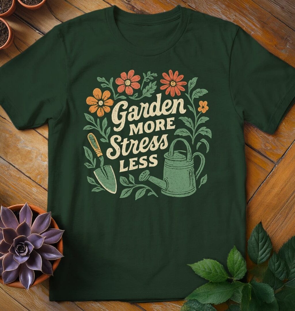 Alternative view of Garden More, Stress Less Tee