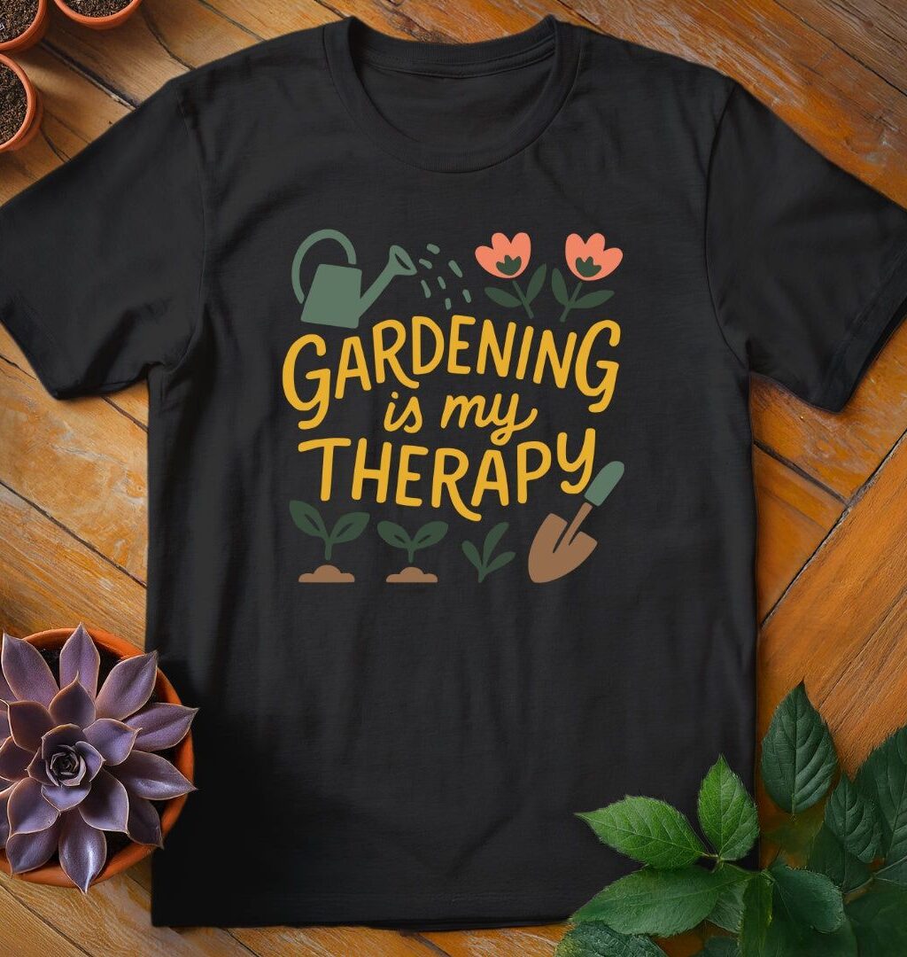 Alternative view of Gardening Is My Therapy Tee