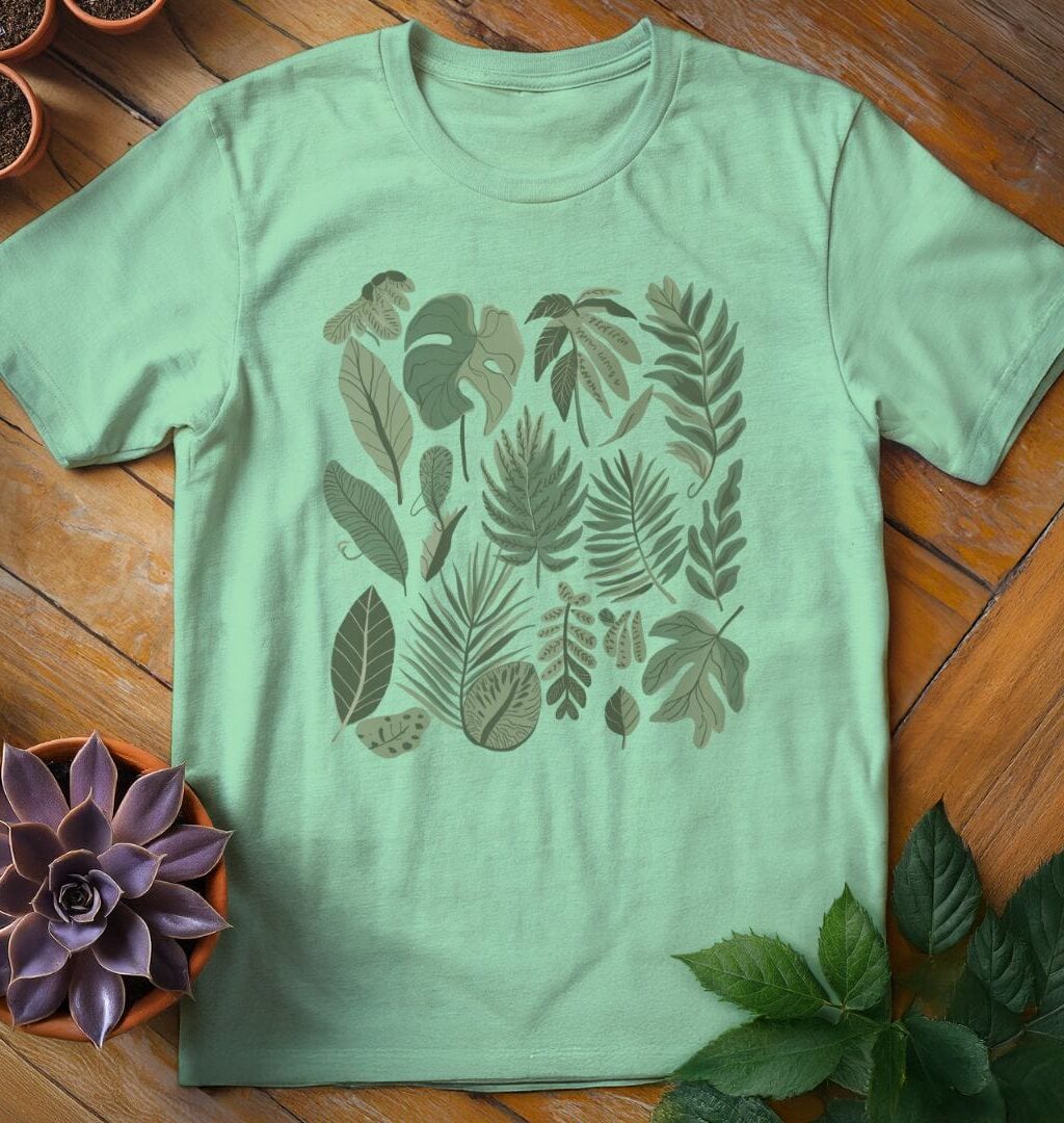Alternative view of Green Leaves Tee