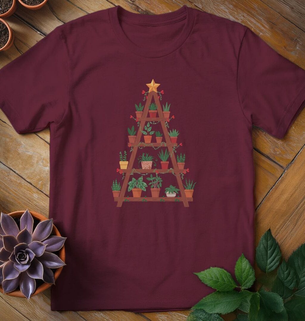 Alternative view of Houseplant Christmas Tree Tee