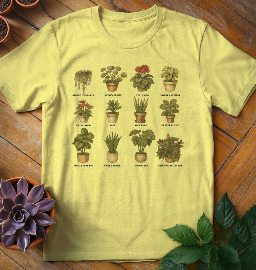 Alternative view of Houseplant Varieties Tee