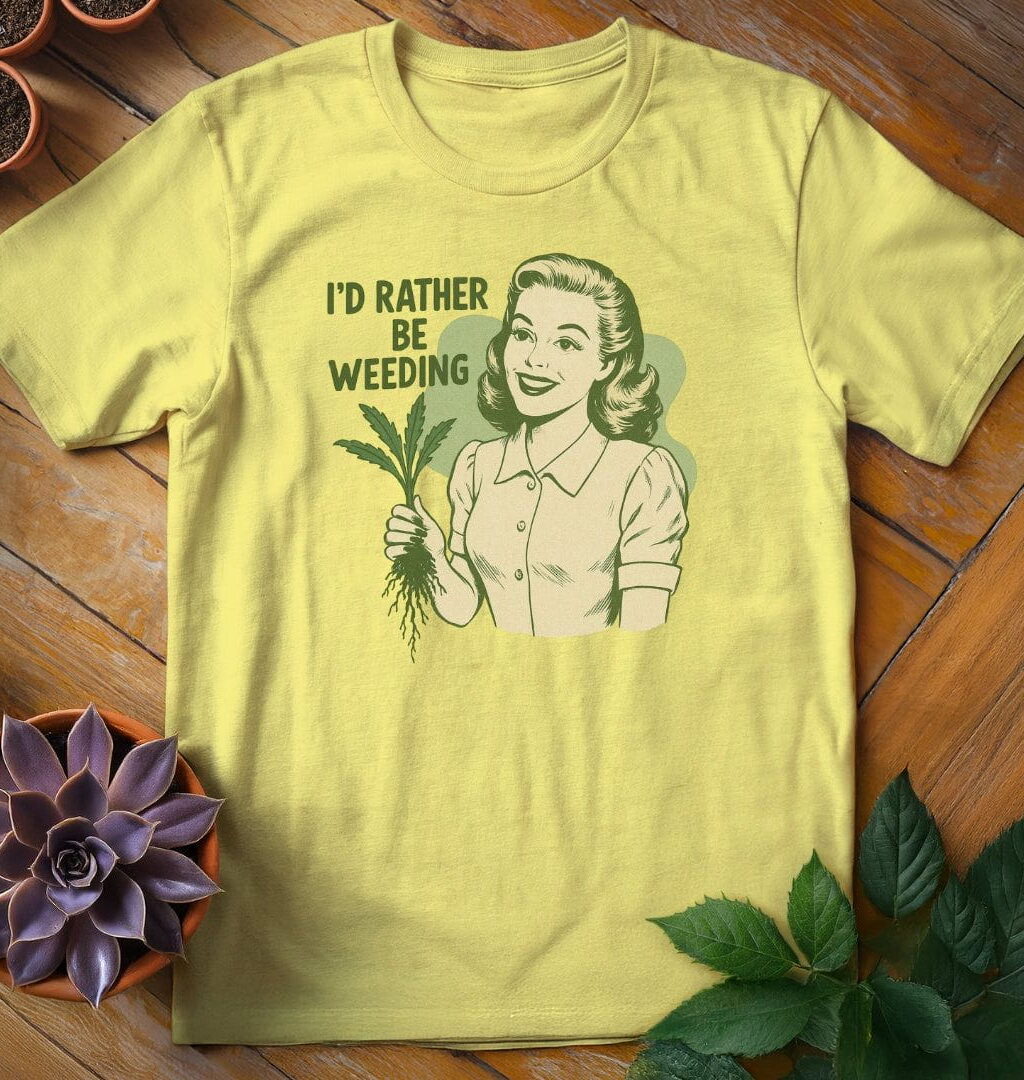 Alternative view of I'd Rather Be Weeding Tee