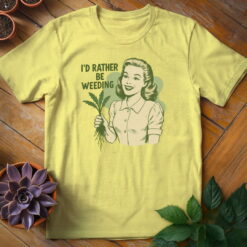 Alternative view of I'd Rather Be Weeding Tee