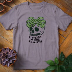 Alternative view of I Need More Plants Skull Tee