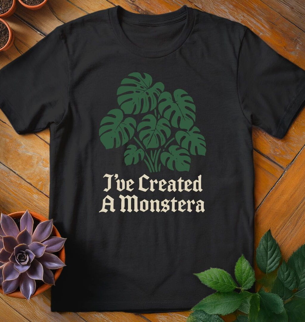 Alternative view of I've Created a Monstera Tee
