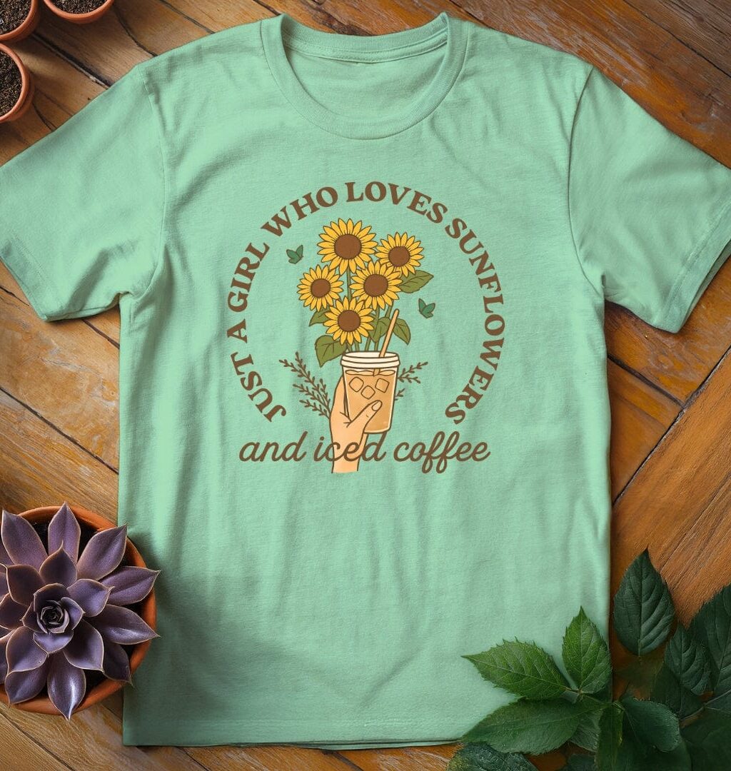 Alternative view of Just a Girl Who Loves Sunflowers Tee