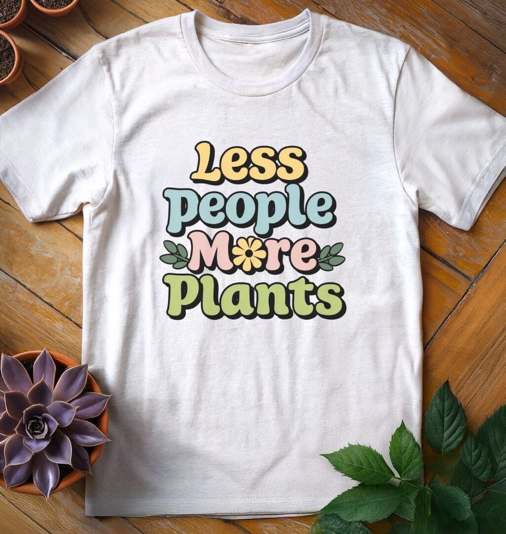 Alternative view of Less People More Plants Tee