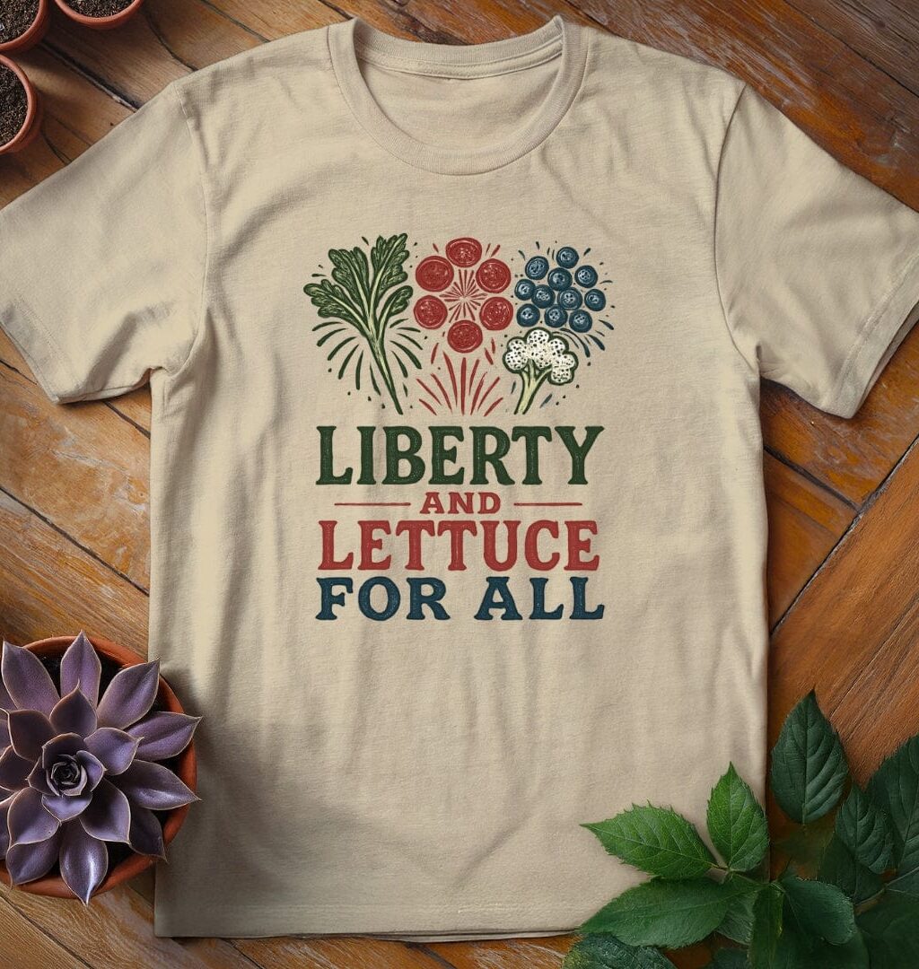Alternative view of Liberty and Lettuce for All Tee