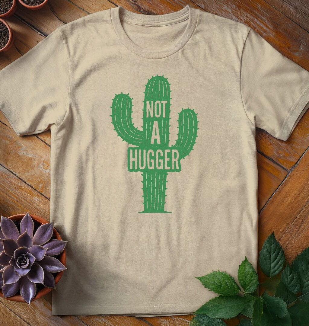 Alternative view of Not a Hugger Tee