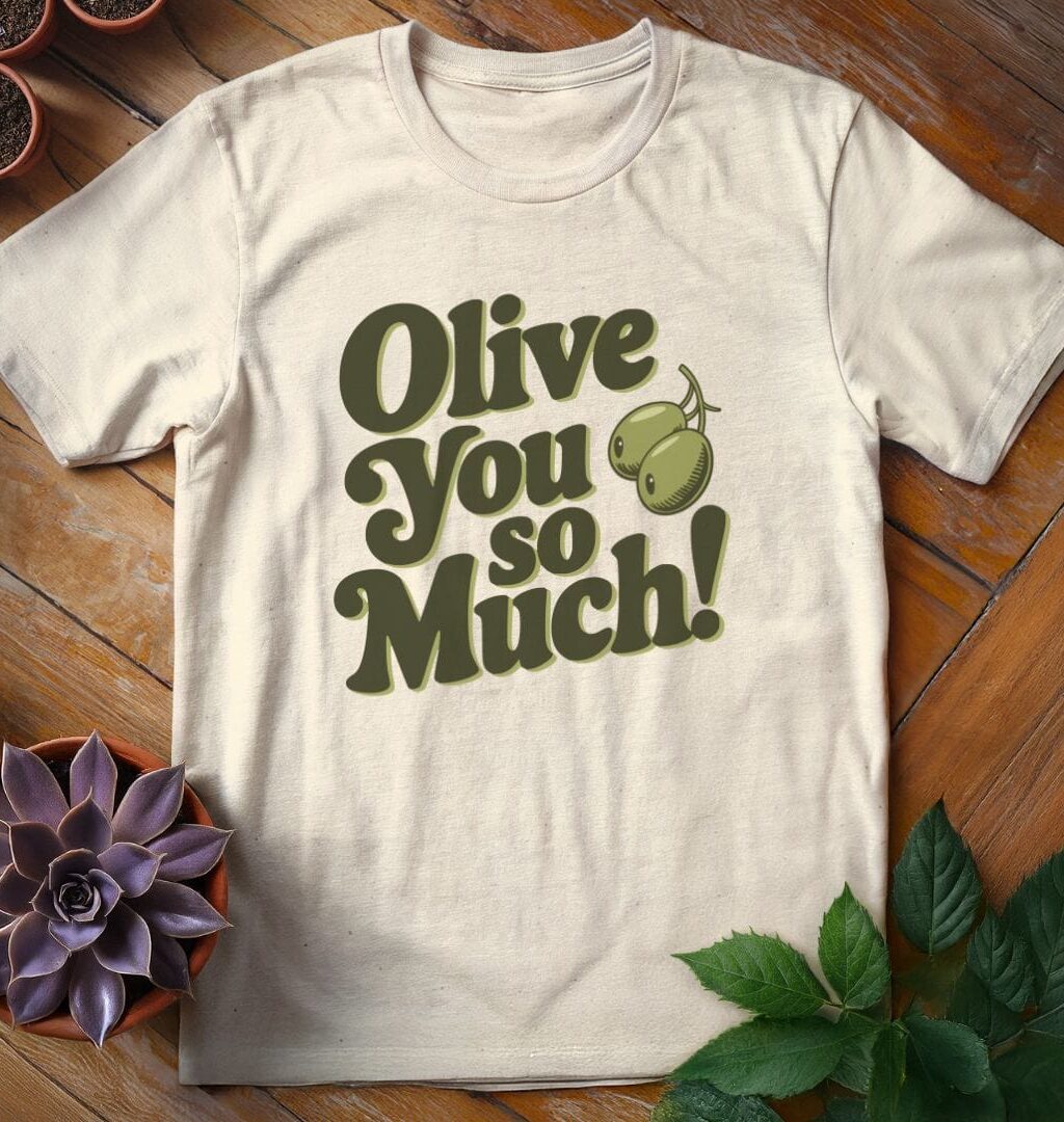 Alternative view of Olive You So Much Tee