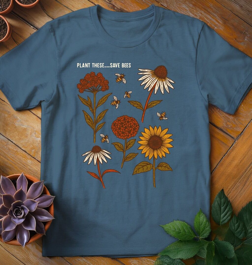 Alternative view of Plant These...Save Bees Tee