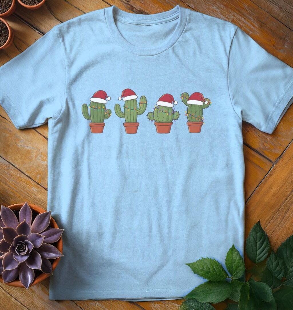 Santa Hat Cacti Tee