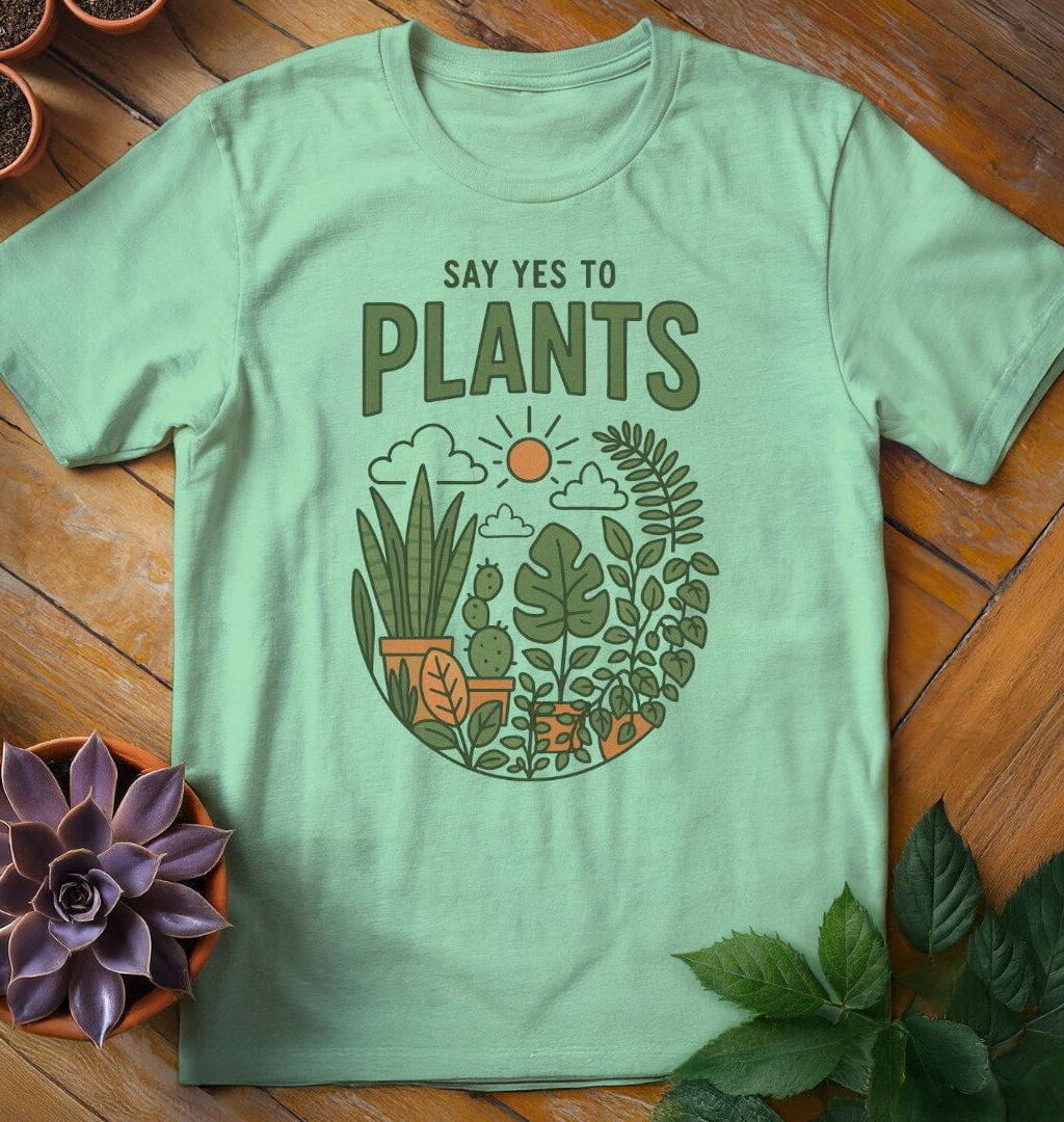 Alternative view of Say Yes to Plants Tee