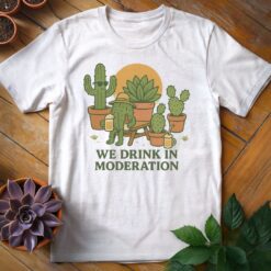 Alternative view of We Drink in Moderation Tee