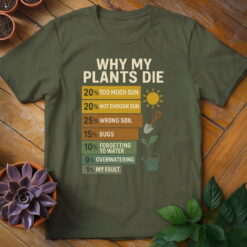 Alternative view of Why My Plants Die Tee