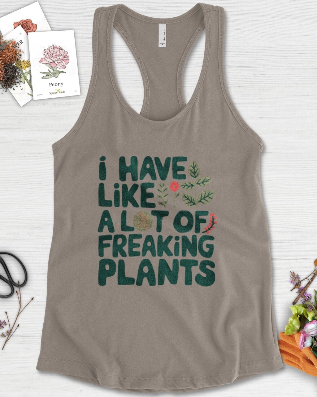 Alternative view of A Lot of Freaking Plants Racerback