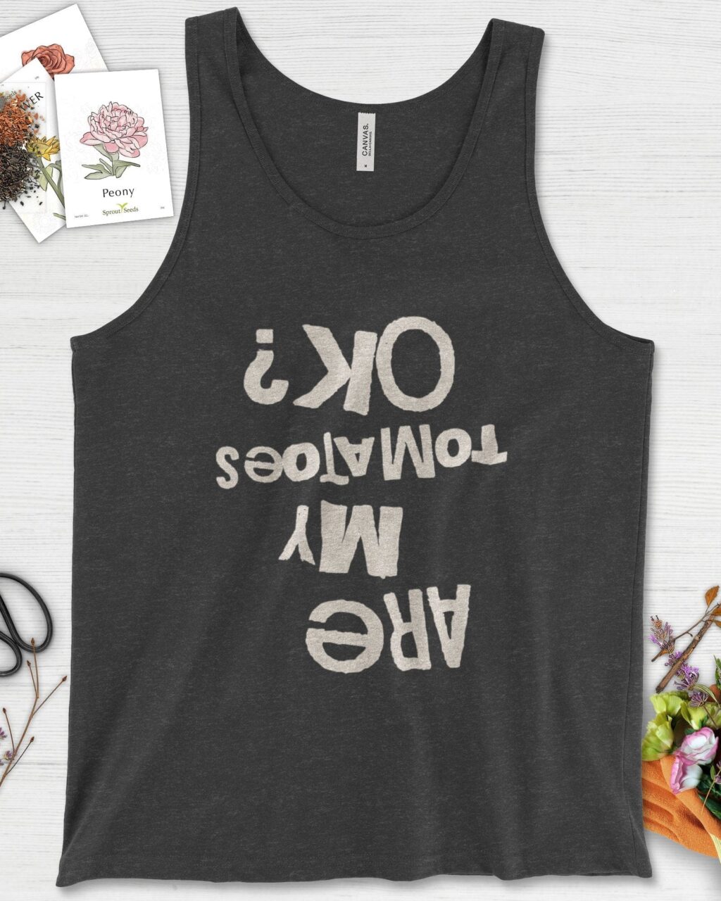 Alternative view of Are My Tomatoes OK Tank Top