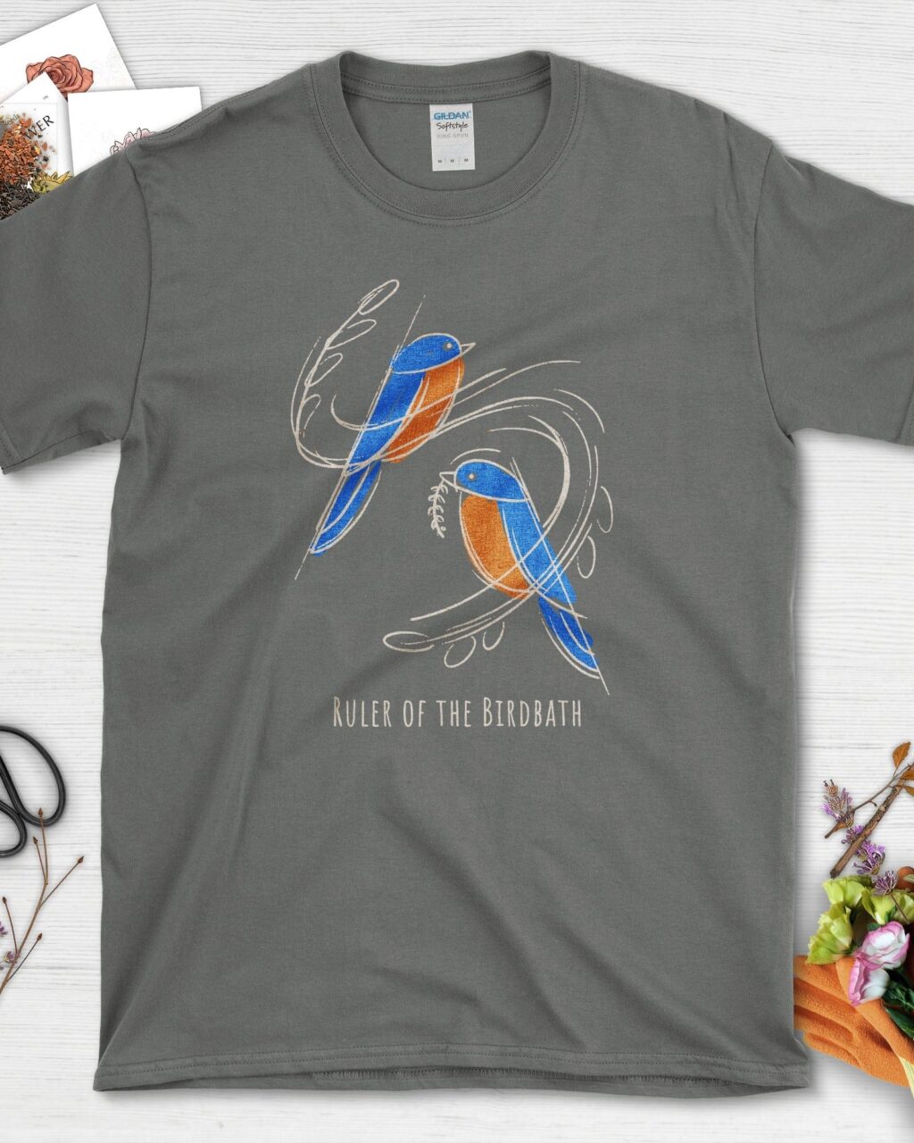 Alternative view of Birdbath Ruler T-Shirt