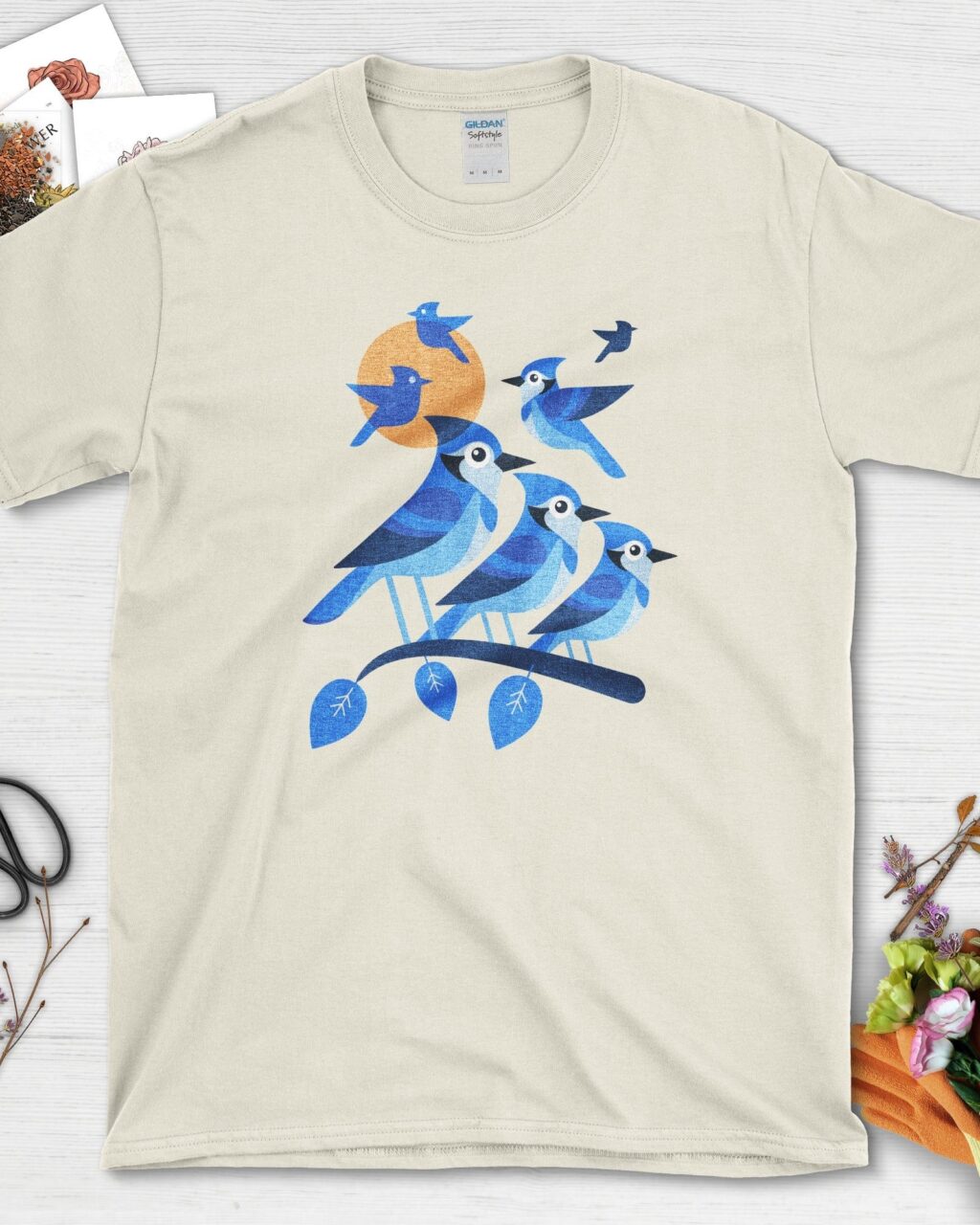 Blue Jay Silhouette Bird T-Shirt