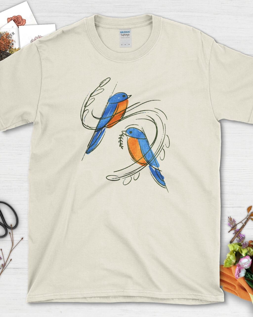 Bluebirds Nature Inspired T-Shirt