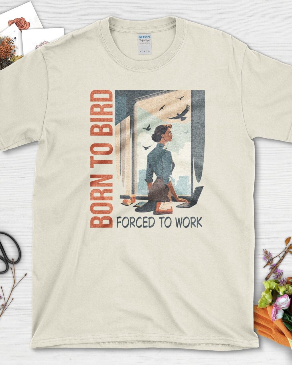 Alternative view of Born To Bird T-Shirt