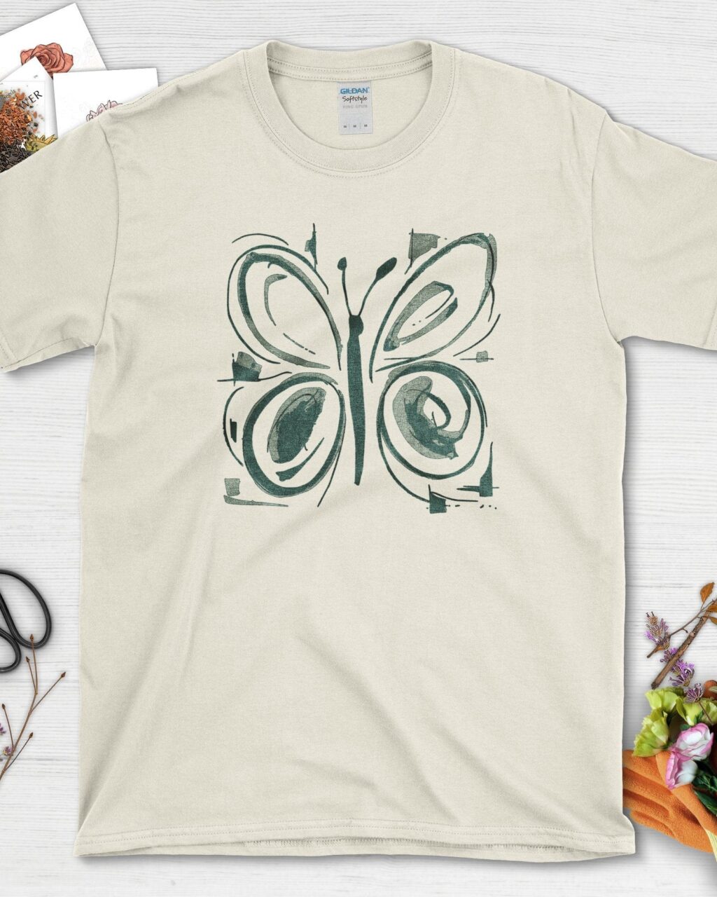 Alternative view of Butterfly Art Garden T-Shirt