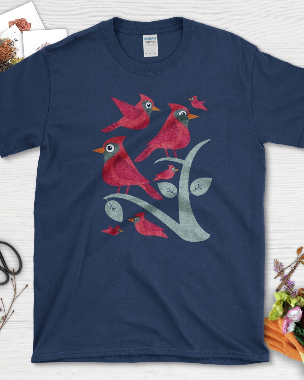 Cardinal Birds Graphic T-Shirt