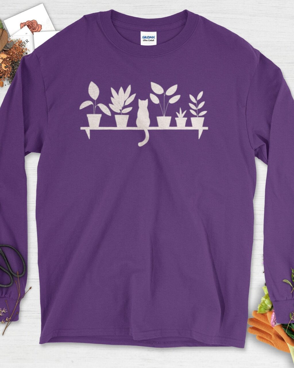 Cat Among Houseplants Long Sleeve