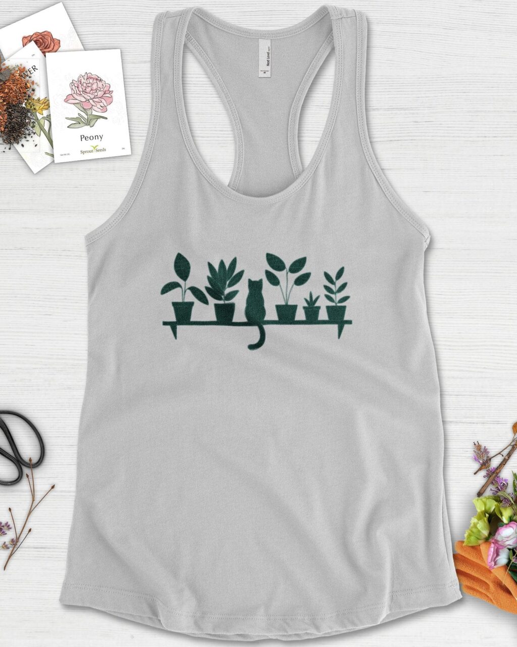 Cat Among Houseplants Racerback