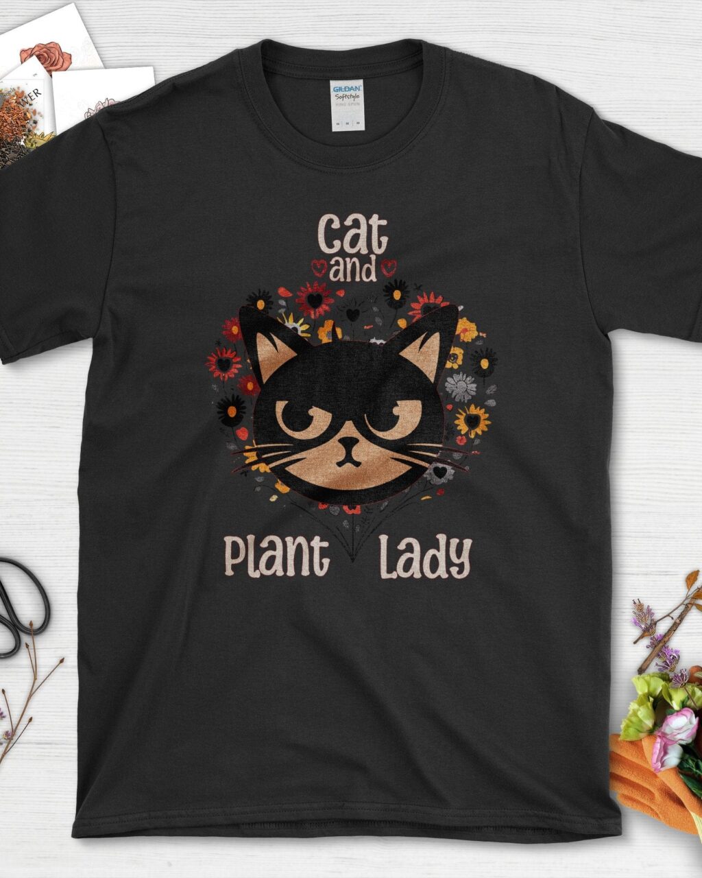Alternative view of Cat and Plant Lady T-Shirt