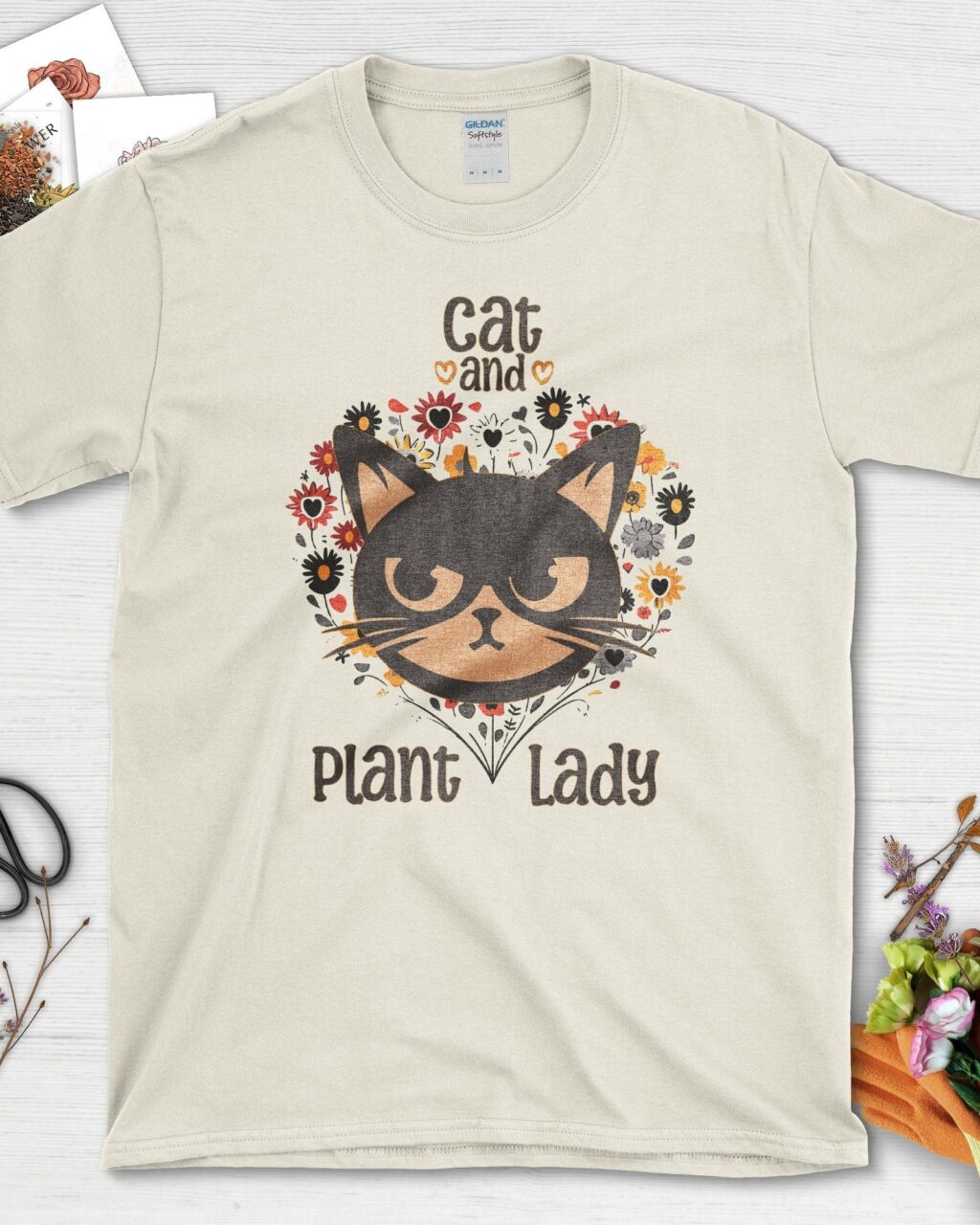 Cat and Plant Lady T-Shirt