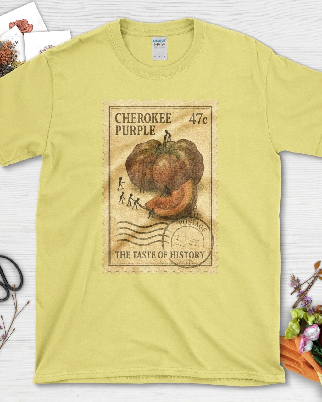 Alternative view of Cherokee Purple Taste History T-Shirt