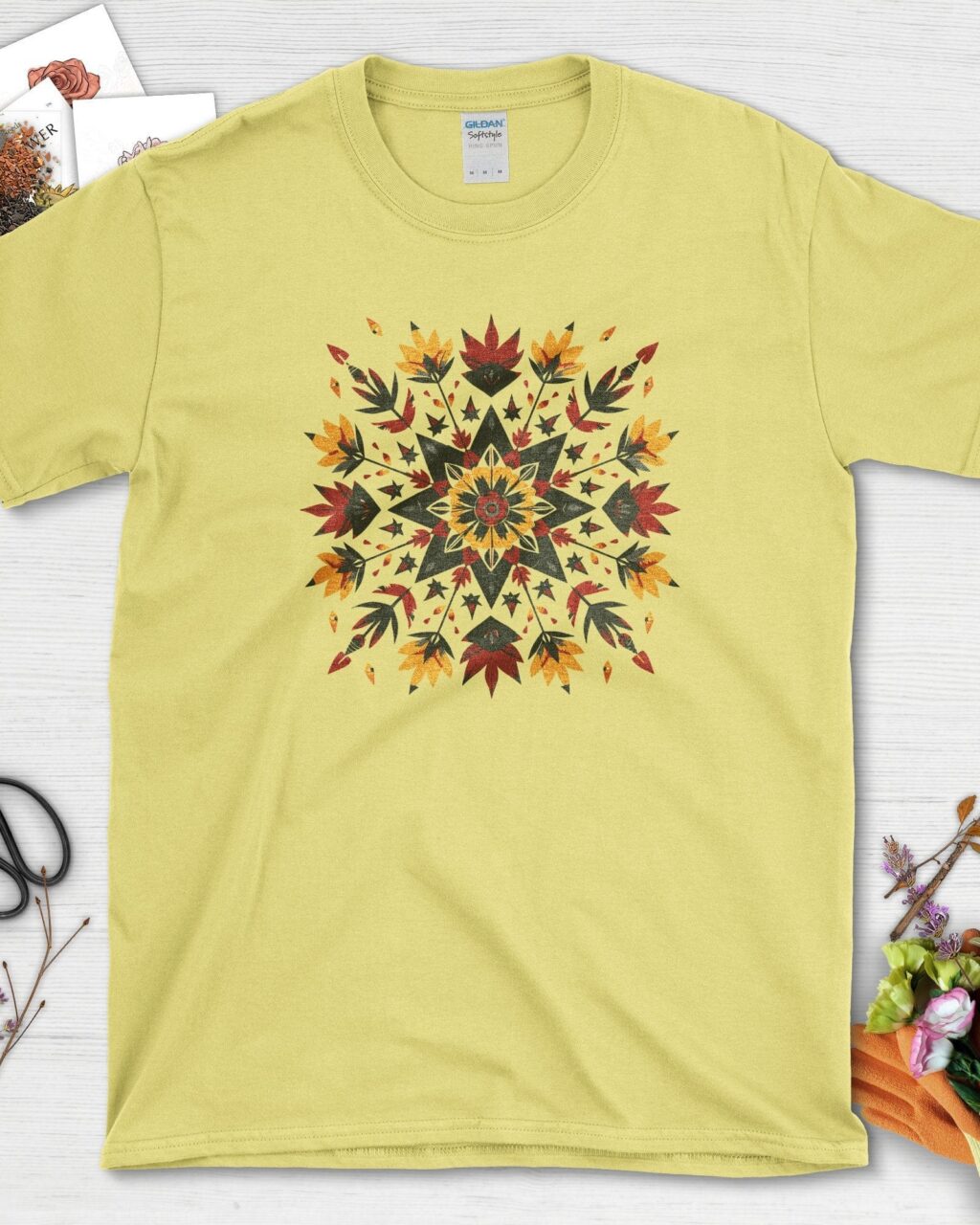 Colorful Floral Pattern T-Shirt