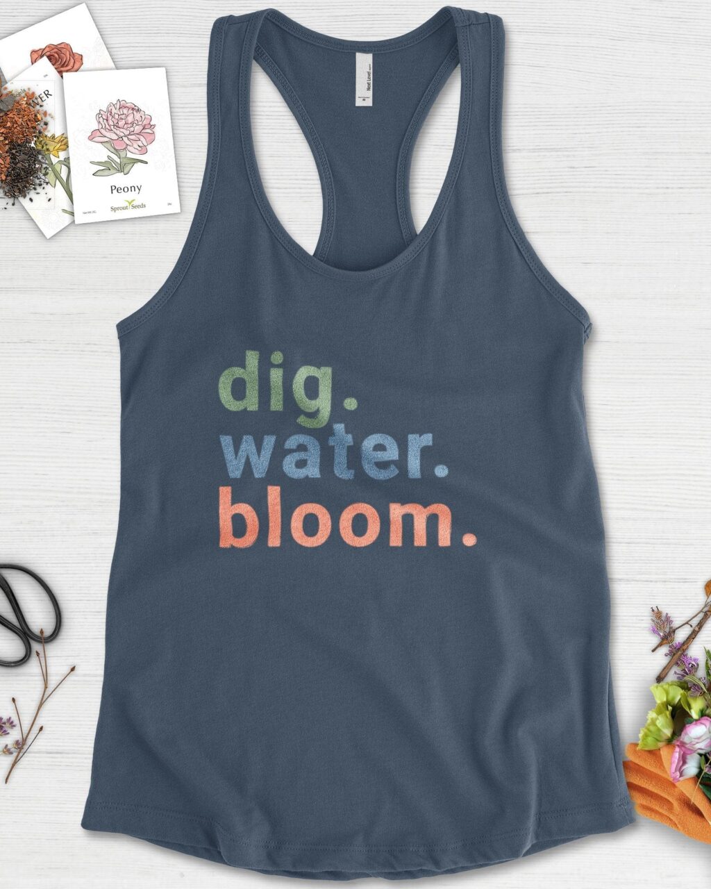 Alternative view of Dig Water Bloom Racerback