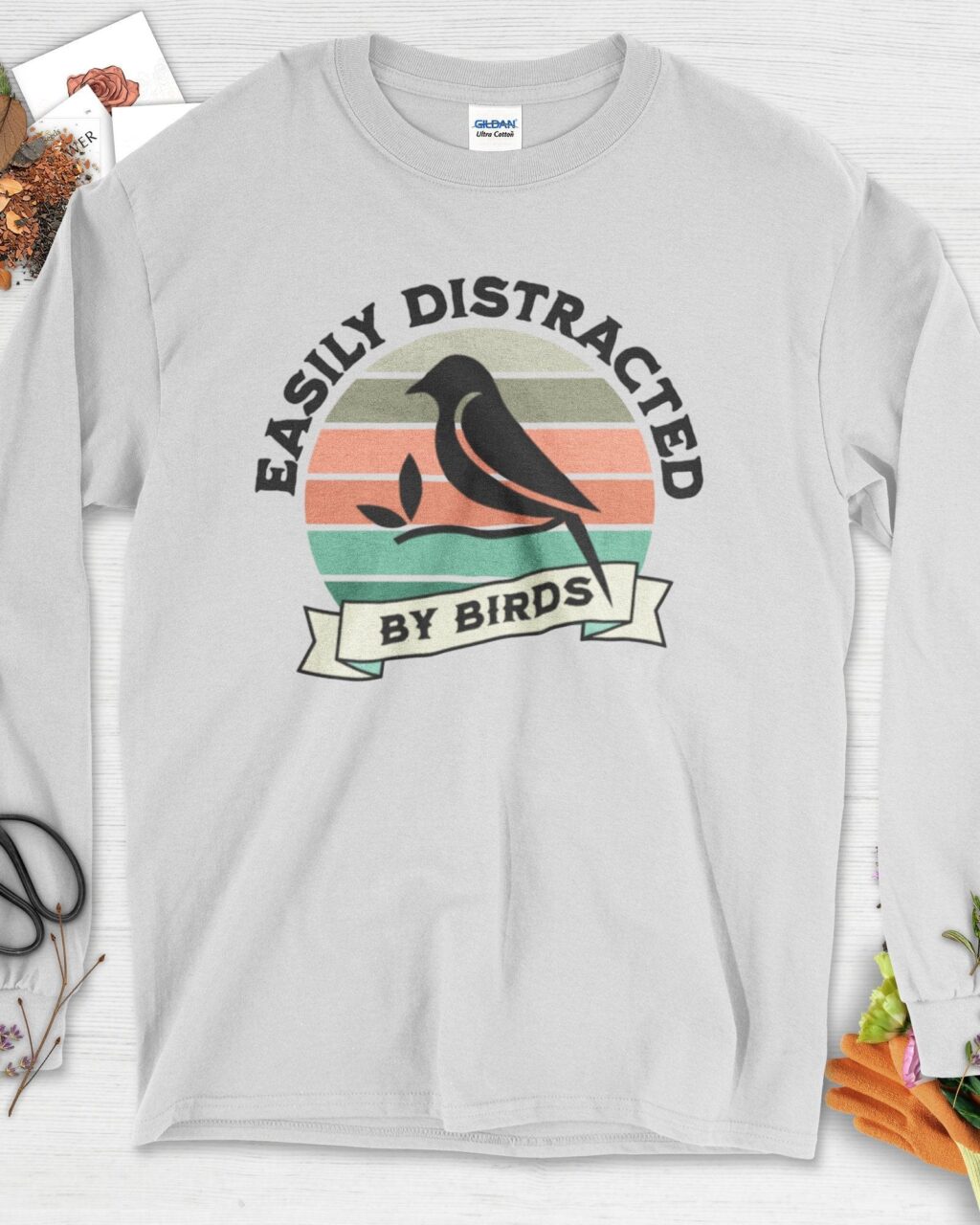 Easily Distracted By Birds Long Sleeve