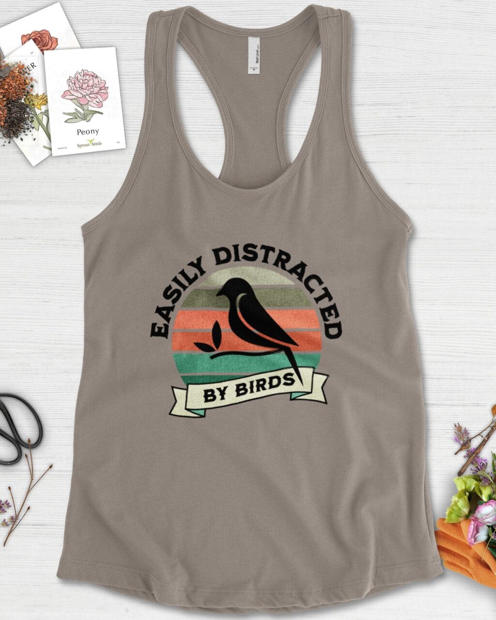 Easily Distracted By Birds Racerback