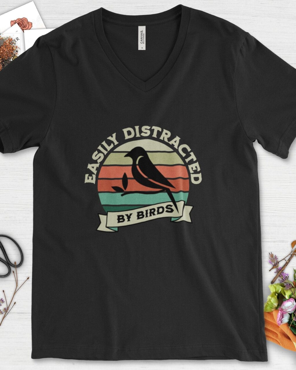 Easily Distracted By Birds V-Neck