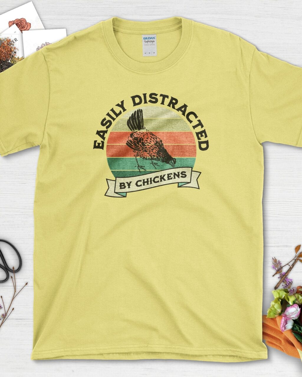 Alternative view of Easily Distracted By Chickens T-Shirt