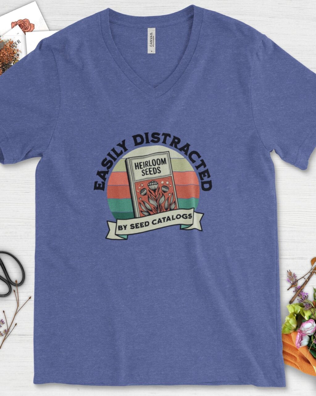 Alternative view of Easily Distracted By Seed Catalogs V-Neck