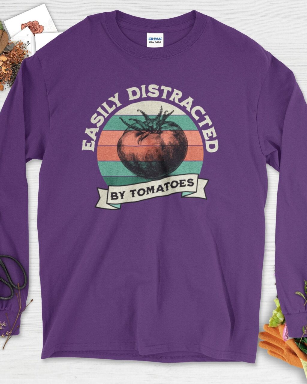 Alternative view of Easily Distracted By Tomatoes Long Sleeve