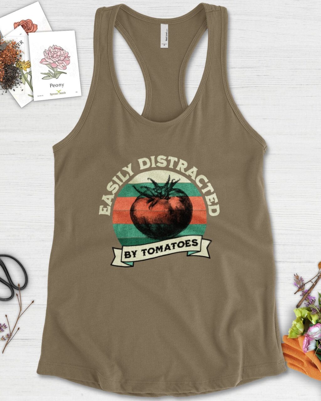 Easily Distracted By Tomatoes Racerback